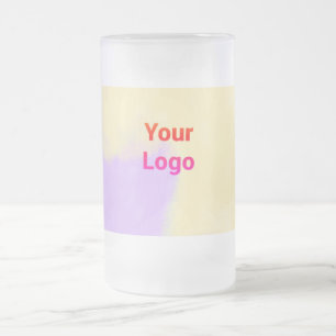 Simple minimal elegant thank you elegant custom  c frosted glass beer mug