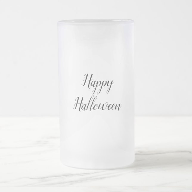 Simple minimal elegant thank you elegant custom  c frosted glass beer mug (Center)