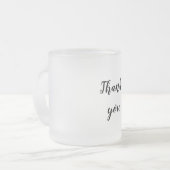 Simple minimal elegant thank you elegant custom  c frosted glass coffee mug (Front Left)