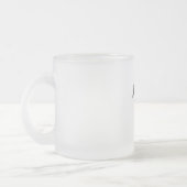 Simple minimal elegant thank you elegant custom  c frosted glass coffee mug (Left)