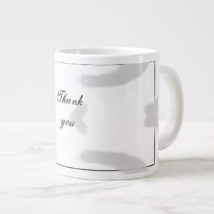 Simple minimal elegant thank you elegant custom  c giant coffee mug