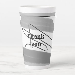 Simple minimal elegant thank you elegant custom  c latte mug