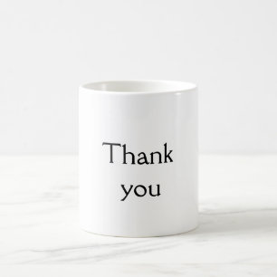 Simple minimal elegant thank you elegant custom  coffee mug