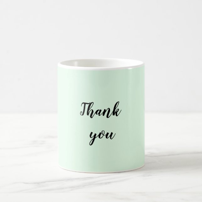 Simple minimal elegant thank you elegant custom  coffee mug (Center)
