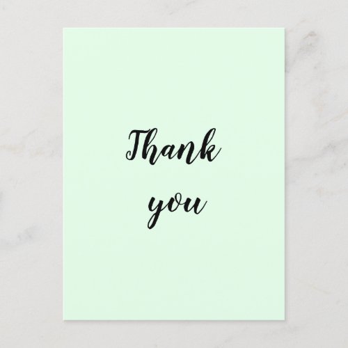 Simple minimal elegant thank you elegant custom  postcard