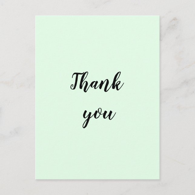 Simple minimal elegant thank you elegant custom  postcard (Front)