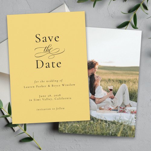 Simple Minimal Elegant Wedding Save the Date Invitation