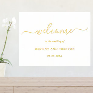 Simple Minimal Elegant Wedding Welcome Sign