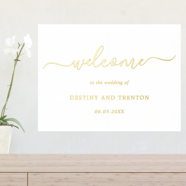 Simple Minimal Elegant Wedding Welcome Sign (In Situ (Entry Table))