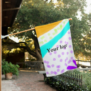 simple minimal elegnt coloful design custom add lo house flag