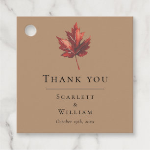 Simple Minimal Fall Terracotta Wedding Thank You Favor Tags