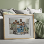 Simple minimal Family Landscape photo text Framed Art<br><div class="desc">Turn your best family photo into stunning wall art keepsake! Our personalized framed photo features your favorite family photos in landscape version with a line of custom text for family name and date or heartfelt message . It's not just wall decor; it's a heartwarming keepsake. Want to make it even...</div>