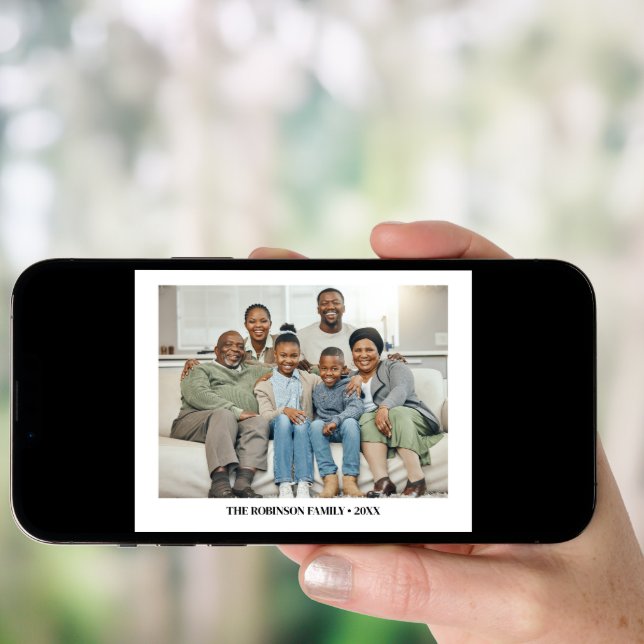 Simple minimal Family Landscape photo text Framed Art (Front Digital)