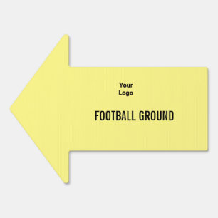simple minimal football ground add your logo sign