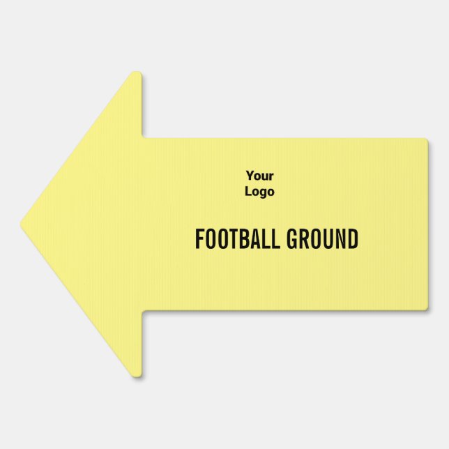 simple minimal football ground add your logo sign (Front)
