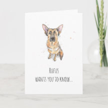 Simple minimal German Shepherd dog Father's day
