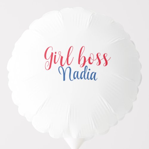 simple minimal girl boss add name text image busin balloon