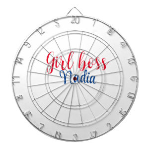 simple minimal girl boss add name text image busin dart board