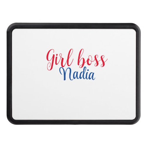 simple minimal girl boss add name text image busin hitch cover
