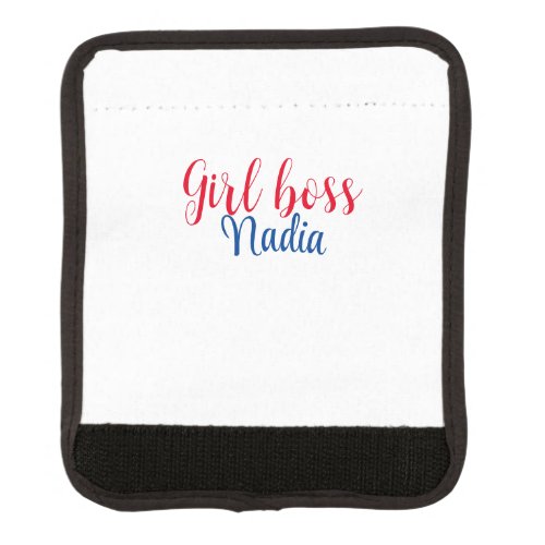 simple minimal girl boss add name text image busin luggage handle wrap