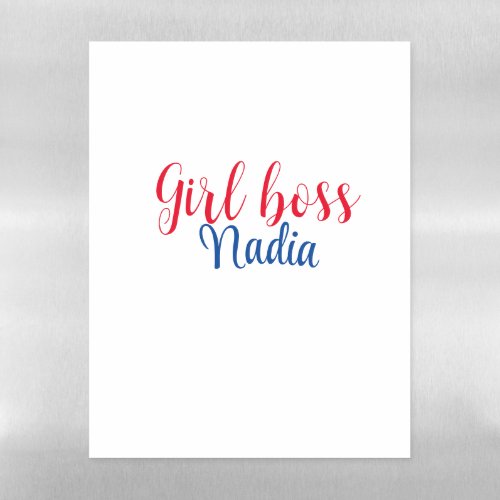 simple minimal girl boss add name text image busin magnetic dry erase sheet