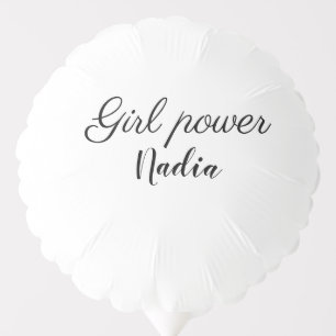 simple minimal girl power add name text image busi balloon