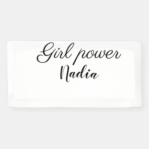 simple minimal girl power add name text image busi banner