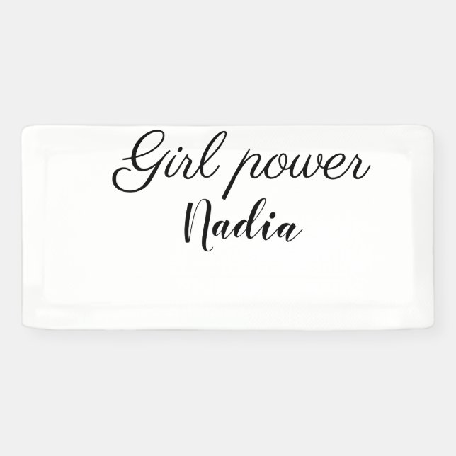 simple minimal girl power add name text image busi banner (Horizontal)