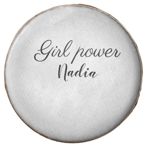 simple minimal girl power add name text image busi chocolate covered oreo