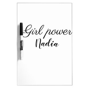 simple minimal girl power add name text image busi dry erase board