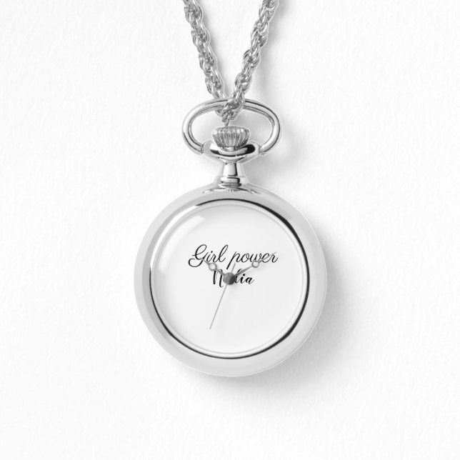 simple minimal girl power add name text image busi watch (Front)