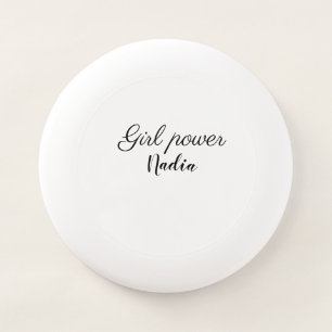 simple minimal girl power add name text image busi Wham-O frisbee