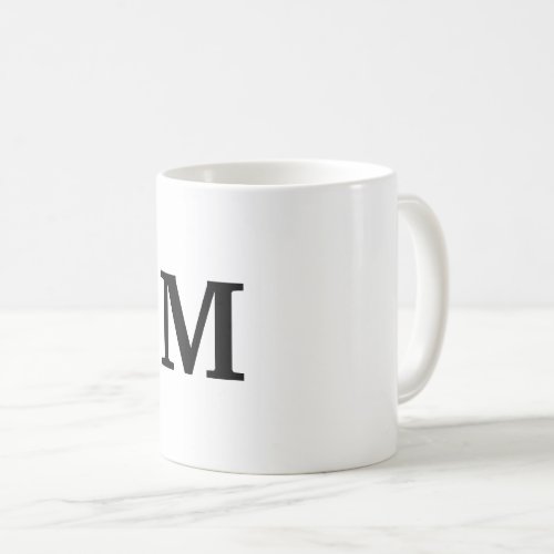 simple minimal gold monogram personalized modern c coffee mug