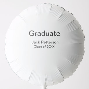 simple minimal graduate add name modern class balloon