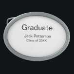 simple minimal graduate add name modern class  belt buckle<br><div class="desc">Customize template design</div>