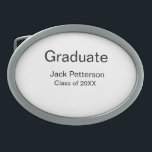 simple minimal graduate add name modern class  belt buckle<br><div class="desc">Customize template design</div>