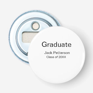 simple minimal graduate add name modern class bottle opener