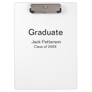 simple minimal graduate add name modern class  clipboard