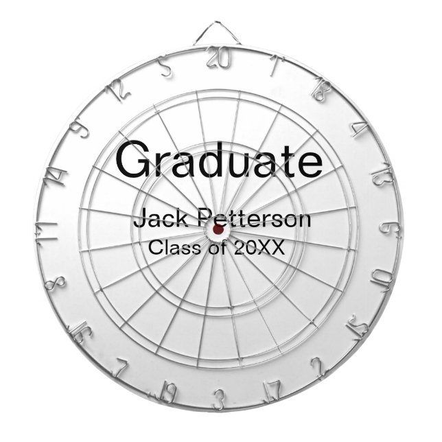 simple minimal graduate add name modern class  dart board (Front)
