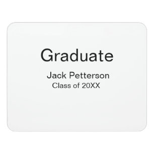 simple minimal graduate add name modern class  door sign