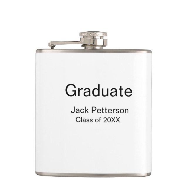 simple minimal graduate add name modern class  flask (Front)