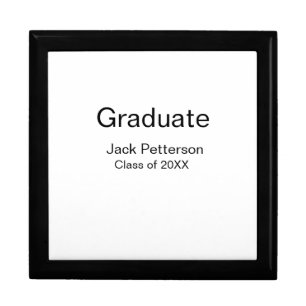 simple minimal graduate add name modern class gift box