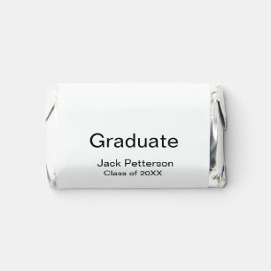 simple minimal graduate add name modern class hershey's miniatures