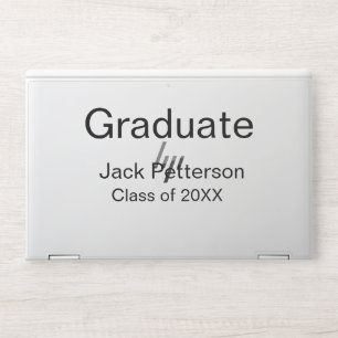 simple minimal graduate add name modern class  HP laptop skin