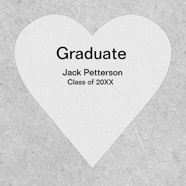 simple minimal graduate add name modern class  patch (Front)