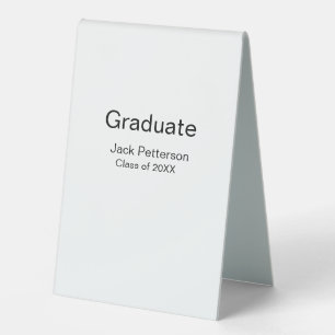 simple minimal graduate add name modern class table tent