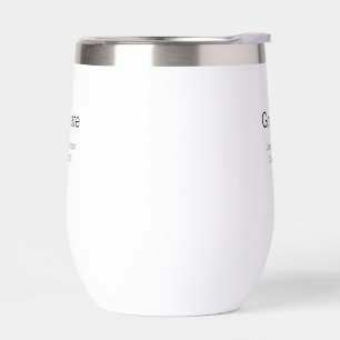 simple minimal graduate add name modern class thermal wine tumbler