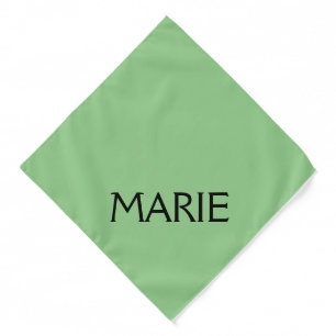 SIMPLE MINIMAL GREEN ADD YOUR NAME TEXT GIFT  BANDANA