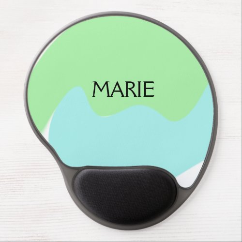 SIMPLE MINIMAL GREEN ADD YOUR NAME TEXT GIFT       GEL MOUSE PAD