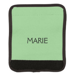 SIMPLE MINIMAL GREEN ADD YOUR NAME TEXT GIFT   LUGGAGE HANDLE WRAP